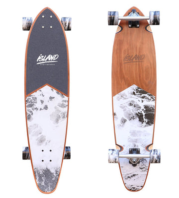 ISLAND - 38" BLACK LONGBOARD PINTAIL - The Surfboard Warehouse Australia